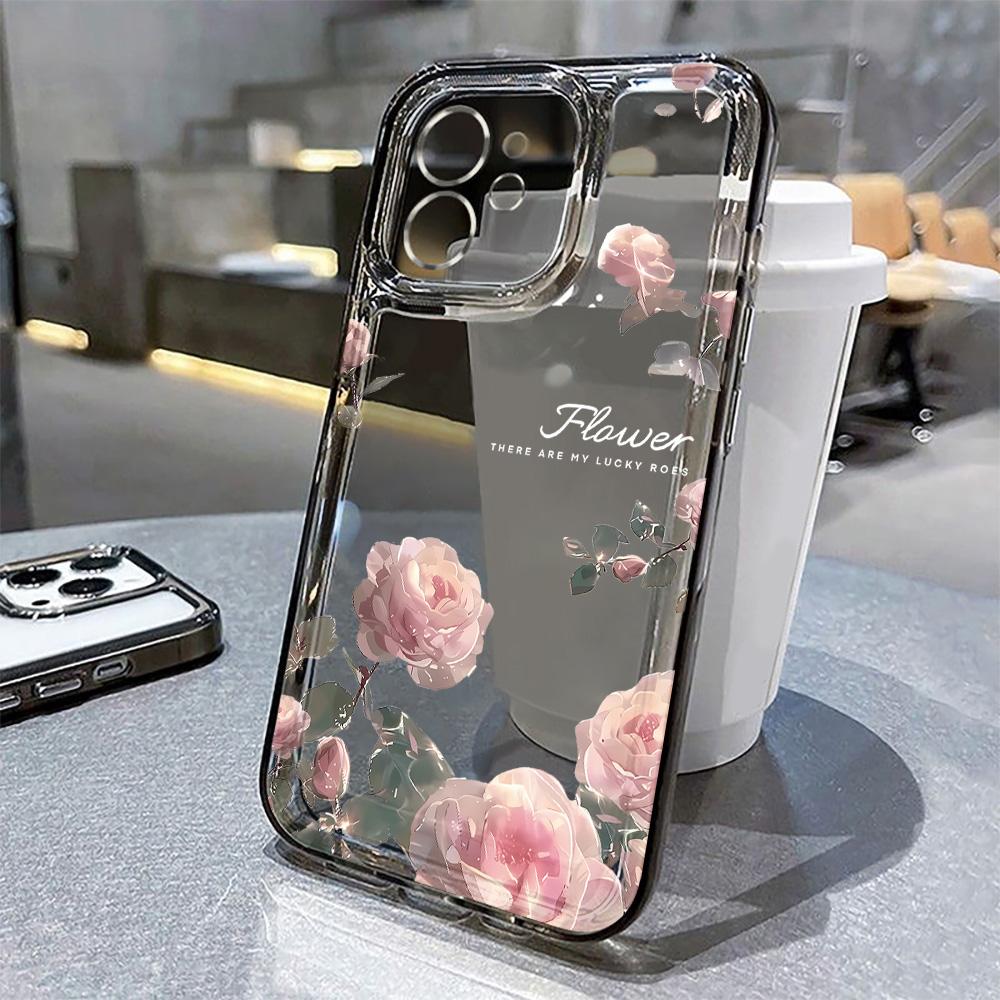 

Lotus Flower Transparent Phone Case For 17 13 16 Pro 15 11 12 14 Pro Max 7 8 Plus Air 16e XR SE Shockproof Cover Coque For iPhone 17Pro Max