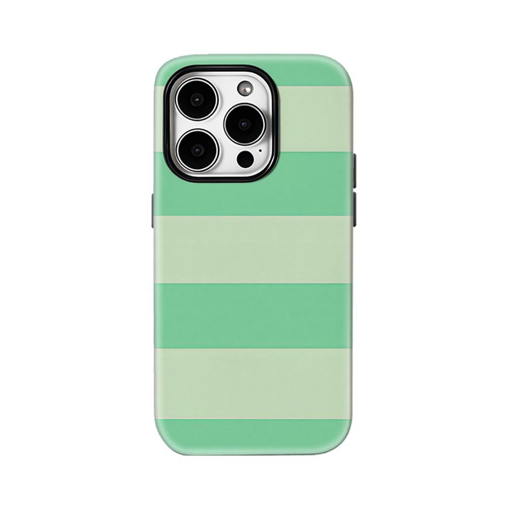 Green Lime Stripe Energy Phone Case for IPhone 16 15 14 13 12 11 X XS XR XSMAX 7 8 Pro Max Plus Double-layer Back Cover