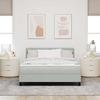 LED Upholstered Bed with Headboard Light Gray 160 X 200 Cm Velvet