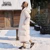 Snow Flying Unisex Mid-Length Down Jacket with Detachable Hood