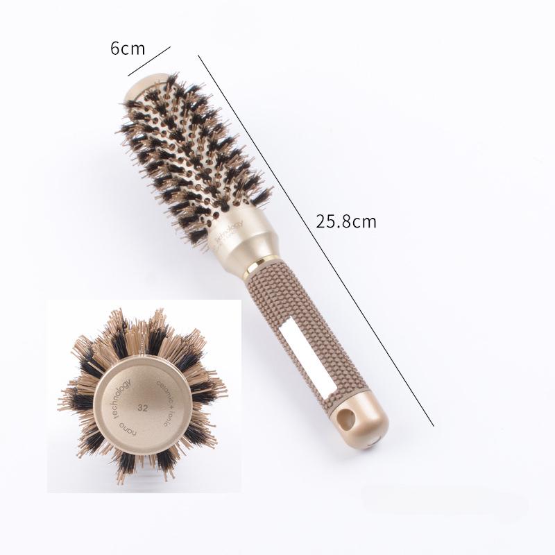 1PC 4 Sizes Professional Salon Styling Round Rolling Hair Comb Curling Hair Brushes Comb Barrel Comb Hairdressing Styling Tool