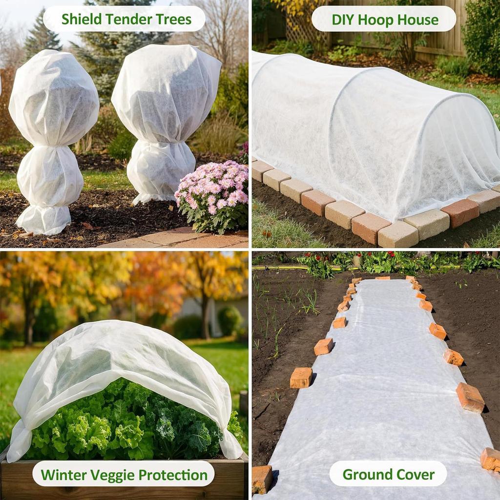 Plant Covers For Winter Plant Freeze Barrier Windproof Vegetables Protector For Landscape Patio Yard Lawn Winter Outdoor