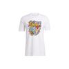 Don 3 Nyc Cartoon Print Basketball Short Sleeve T-Shirt Men Tops White GT0224