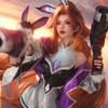 Lol Battle Bunny Miss Fortune Cosplay Costume Game Lol Cosplay Costume Sexy Women Dress Stocking Full Set  Skin