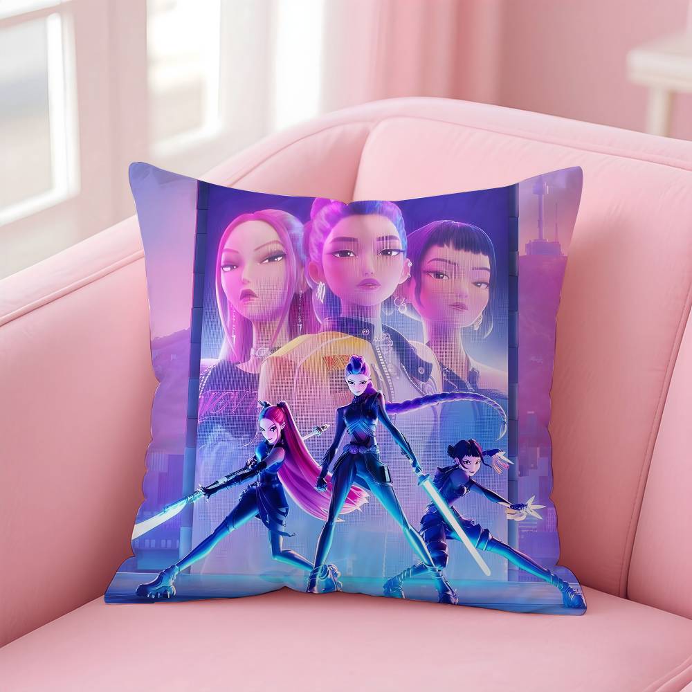 Kpops D-Dämon H-Jäger Kissenbezug Muster Bedruckter Kissenbezug für Wohnzimmer Sofa Kissenbezug & Schlafzimmerdeko