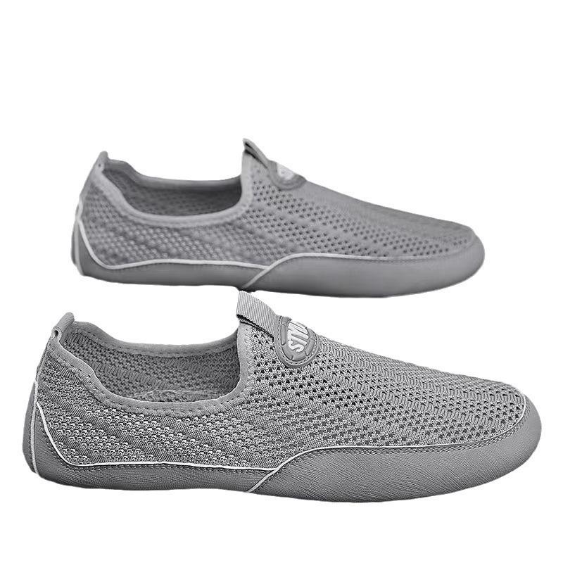 Men's shoes summer breathable mesh thin lazy mesh hollow mesh shoes casual sports soft sole air conditioning shoes