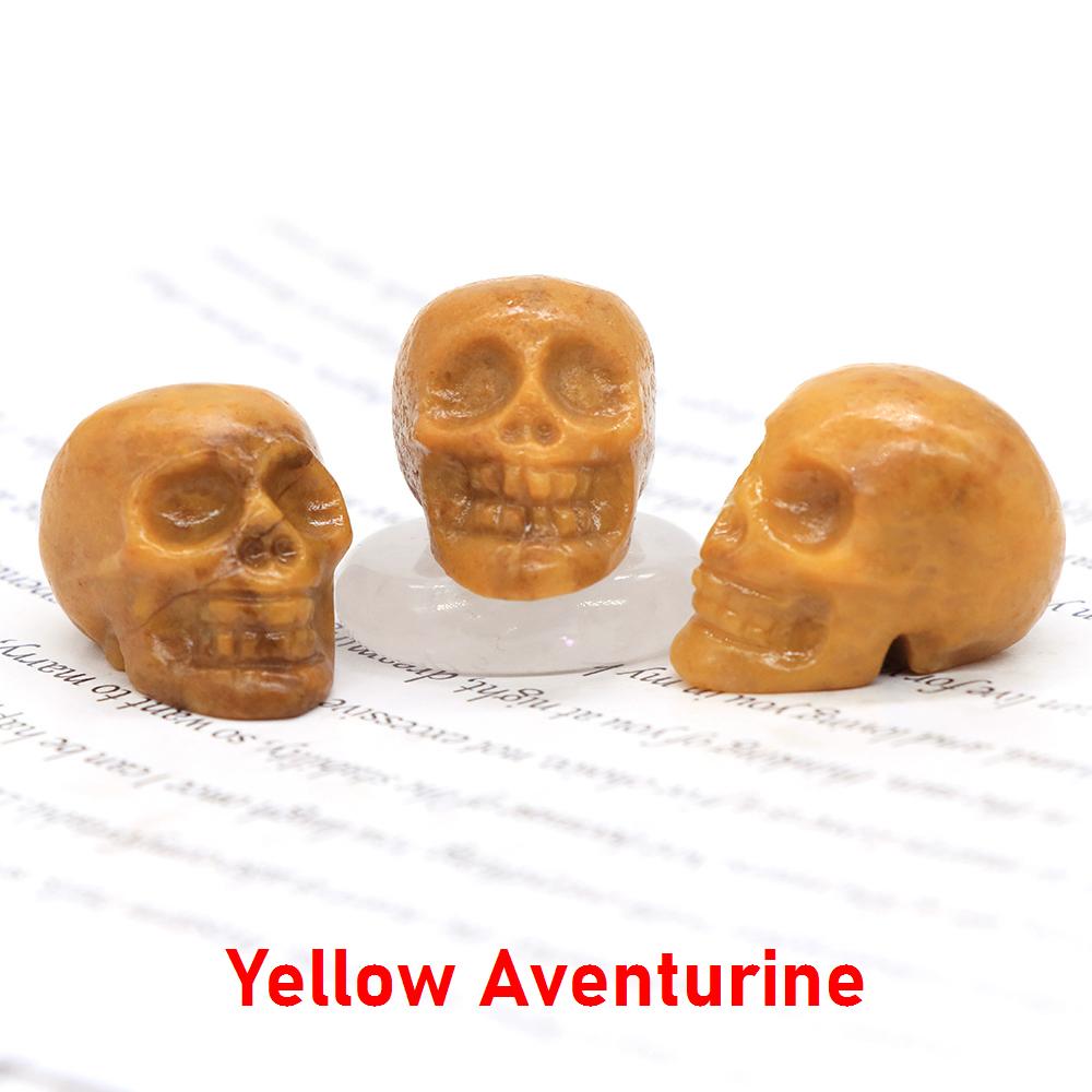 Natural Crystal Skull Ghost Head Statue Rose Quartz Stone Reiki Collectible Diy Gem Carved Spiritual Wicca Home Decor Gift 30Mm