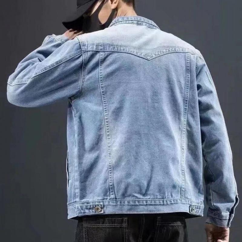 Pánská módní džínová bunda volného střihu pro rok 2022 - japonský styl pro jaro a podzim
