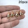 20  new high-quality zinc alloy Christmas reindeer pendants, suitable for DIY jewelry making - perfect accessories for earr