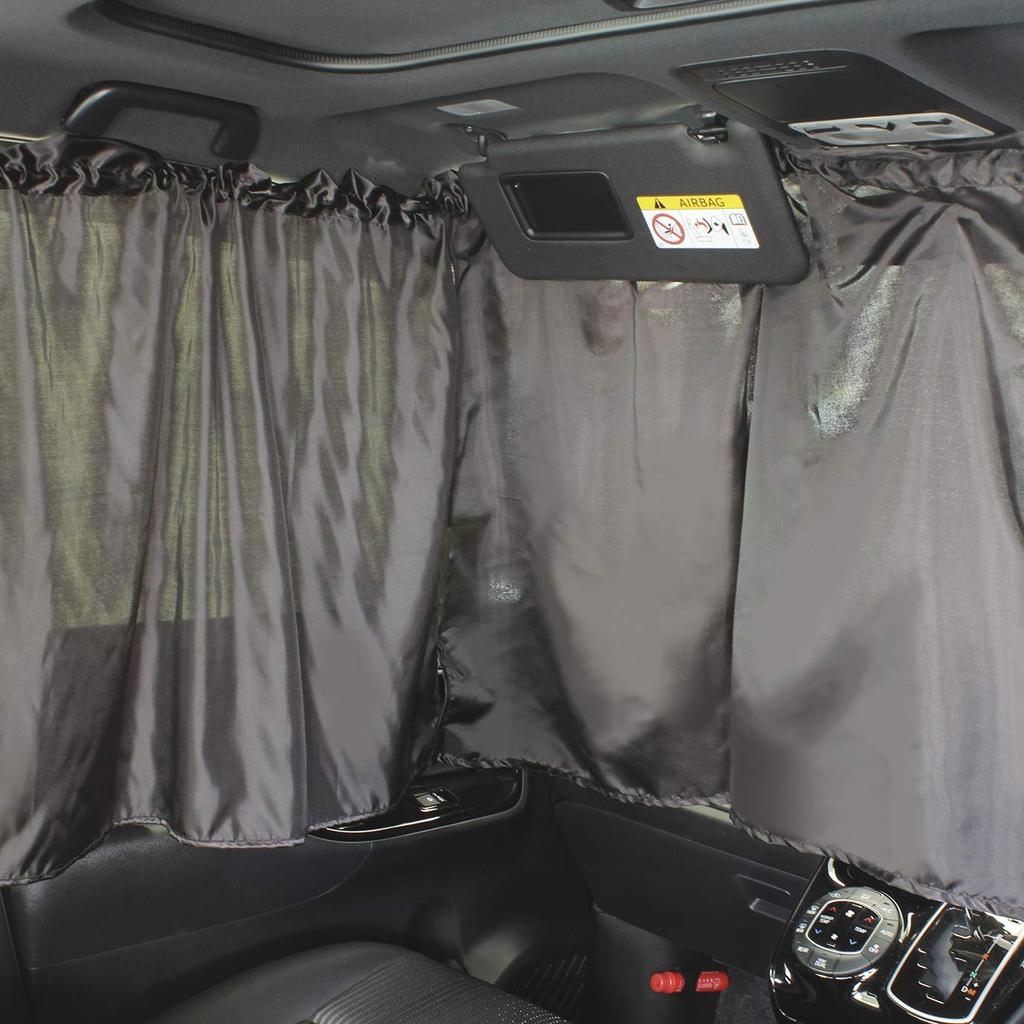 Napolex NSTILE Car Camping Front Hook Universal UV Car Curtains, 3-Piece Set, Black, Mount, Size, Protection, Supplies, Sunshade, NST-1