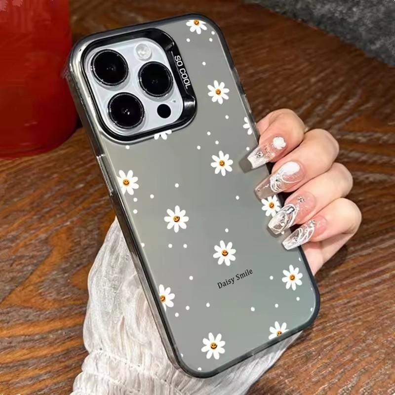 S25 S24 S23 Ultra Case For Samsung A54  A55 5G A15 A35 S24 Ultra S22 S21 S20 S23 FE Daisy Smile Pattern Anti-Fall Cover