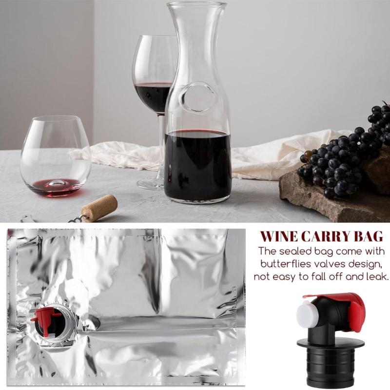 Wine Packaging Container 2L Capacity Light Weight Wine Dispenser Bag Liquor Drink Storage Pouch for Easy Transport