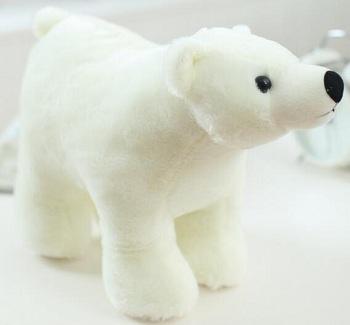 20cm/25cm/35cm/45cm Neuer Süßer Weißer Eisbär Plüschtier Weiches Plüschtier Gefüllte Anime-Puppe 45cm
