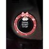 1pc Car One Click Start Decoration Sticker Interior Button Inlaid with Diamond Bow Crystal Bell Pendant Ignition Ring