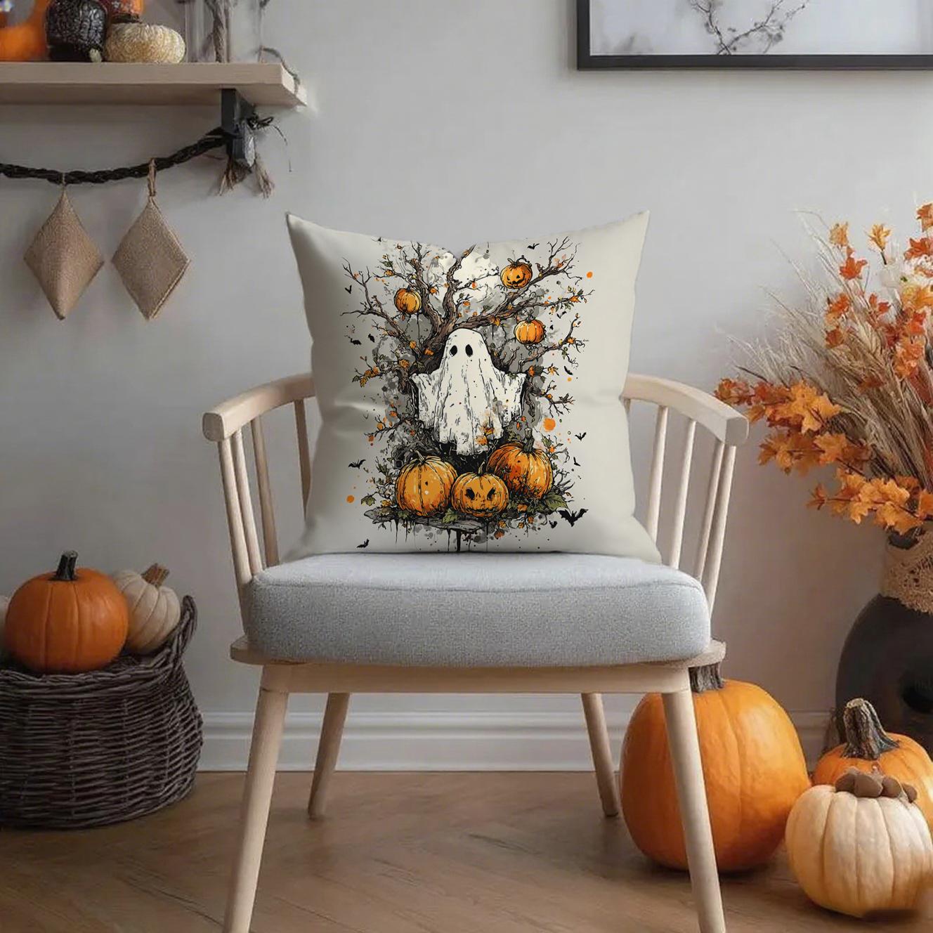 

Halloween-Themed Pillowcases with Spooky DesignSuitable for sofa car bedroom decorative cushion cover pillow cover 16x16Inch