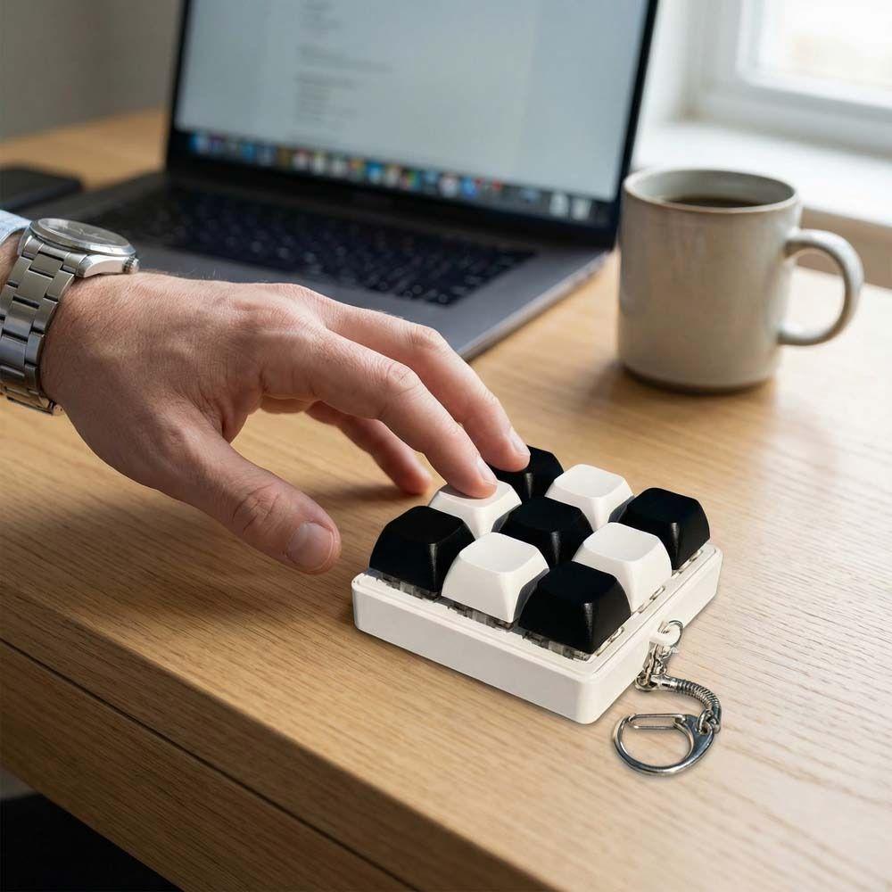 Mechanical Keycaps Decompression Keyring 9 Keyboard Stress Relief Pendant  Anti Stress