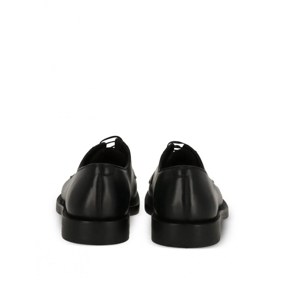 Salvatore Ferragamo Ferragamo Leather Derby Shoes Black