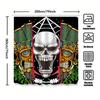 Tuniu Aztec Skull Shower Curtain Cool Tribal Art Scary Horror Room Decor Wall Hanging Bathroom Decor