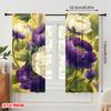 2 Stück, 2D-Flachdruck Beliebte Vorhangpaneele Lebendige florale Blüten Polyesterstoff (ohne Stange) Art Deco Festlich Ideal für