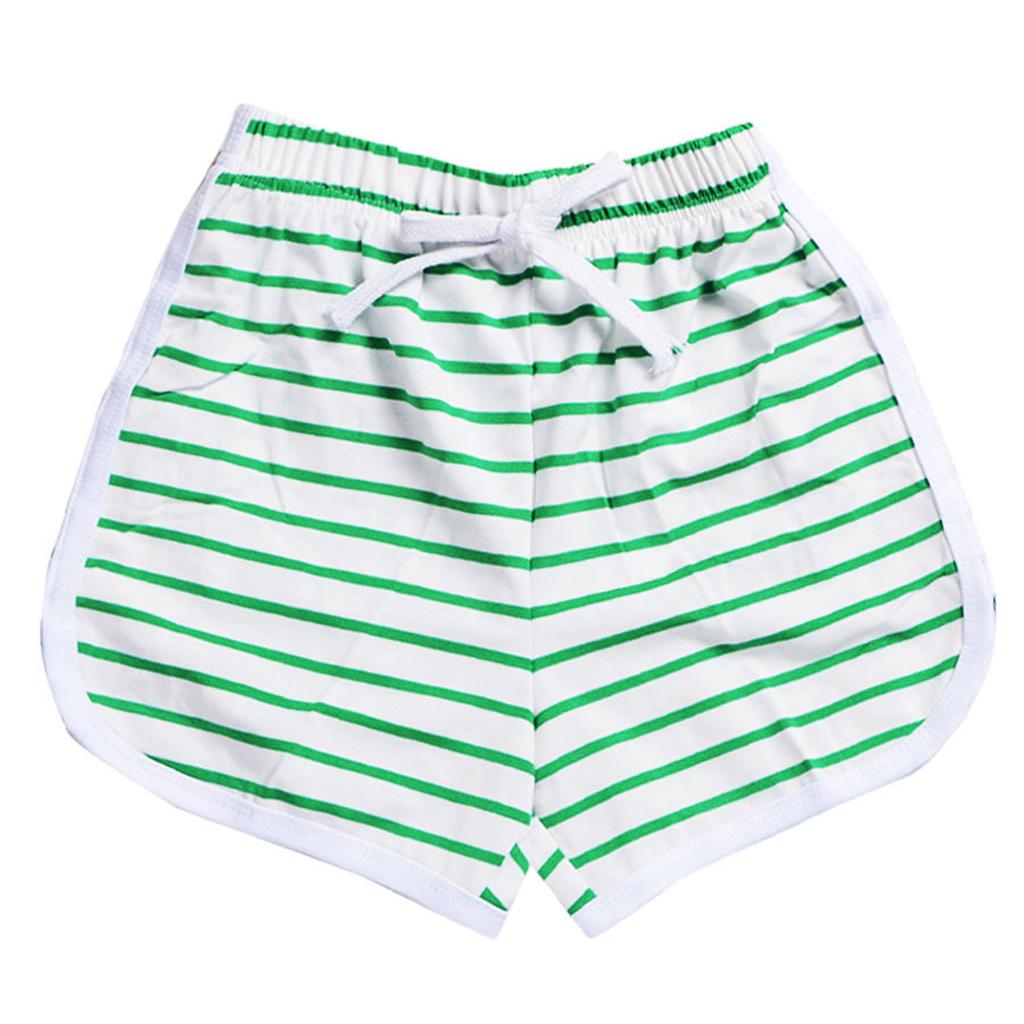 Children's Leisure Stripe Short Sleeve Round Neck T-Shirt and Shorts Set