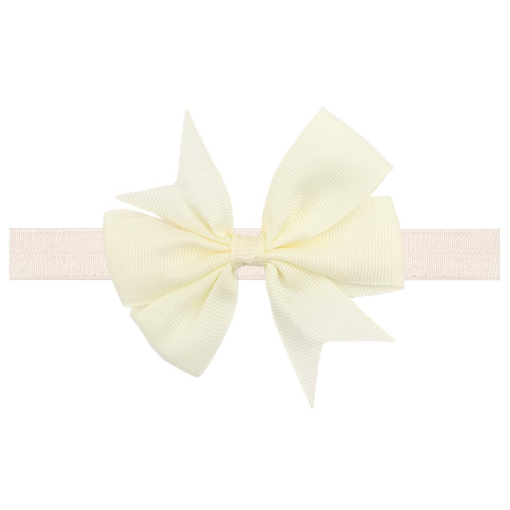 European & American Baby Bow Swallowtail Headband - 21 Solid Colors