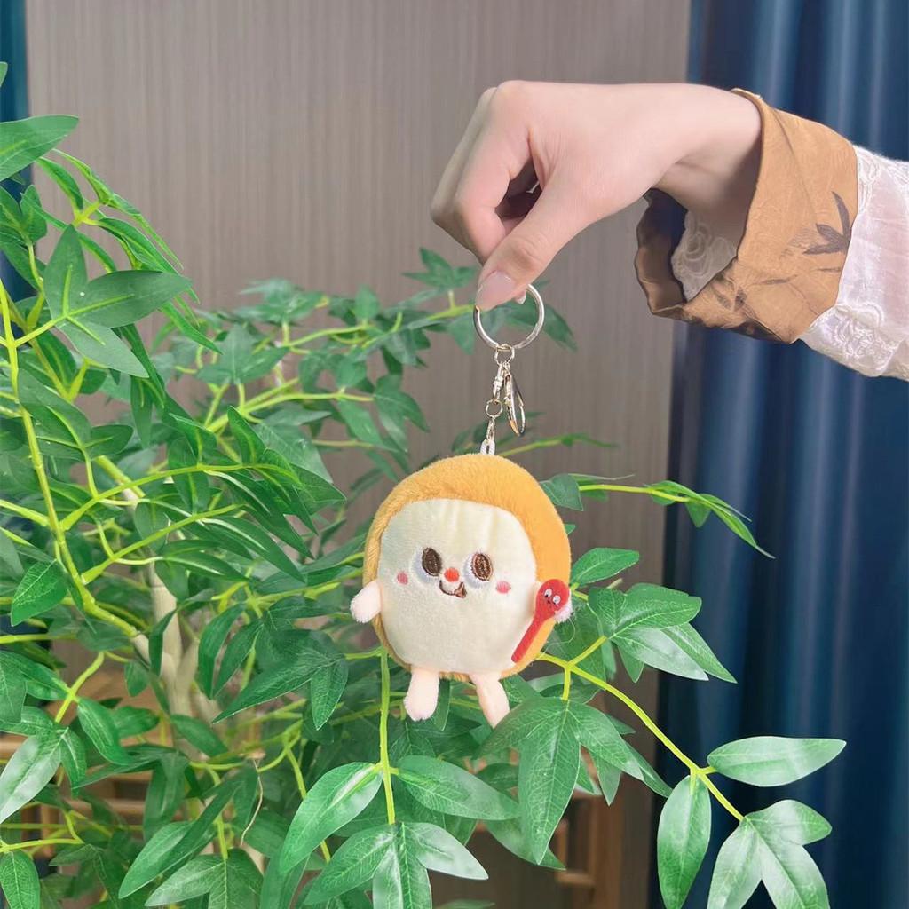 Roztomilé francouzské kreslené hranolky, hamburger a hot dog plyšové klíčenky mini figurky