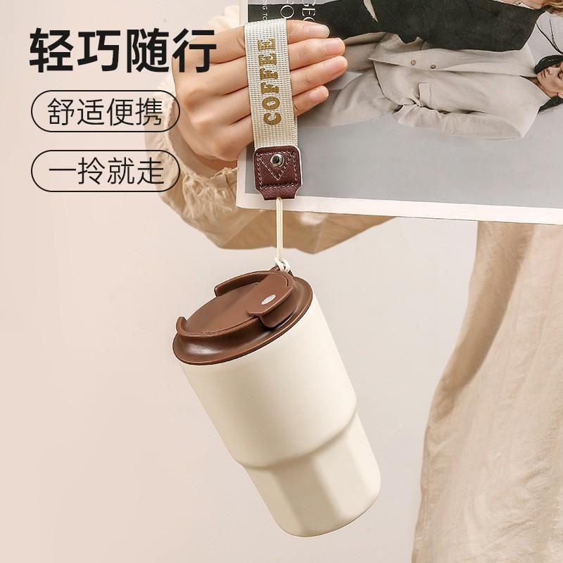 Stainless Steel Vacuum Insulated Travel Mug With Handle 480ml Double Wall Coffee Cup Office Business Gift