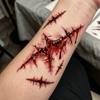 5PCS/SET Long-Lasting Bloody Scar Tattoos Decals Halloween Fake Wound Stickers  Film Props