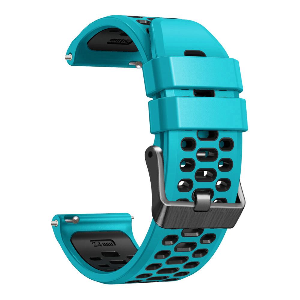 Cinturino in Silicone Traspirante Bicolore per Orologi Suunto 9/7, D5 e Spartan Sports, 24mm