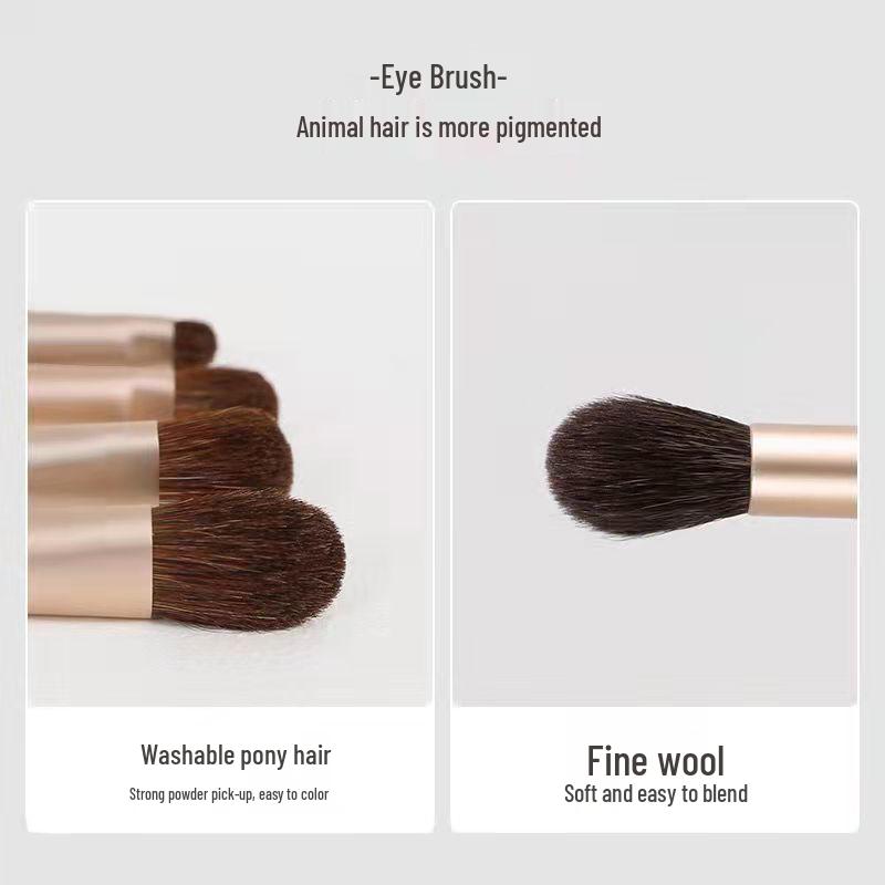 14-Piece Soft Makeup Brush Set: Includes Powder, Blush, Highlighter, and Eyeshadow Brushes in Portable Colors.