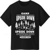 Graphic Summer For Her Tshirt Camp Upside Down Forest Campfire Adventure Summer 1983 Short Sleeve Comfortable Oneck Tee Shirt