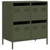 Sideboard Olive Green 68 X 39 X 73.5 Cm Cold Rolled Steel