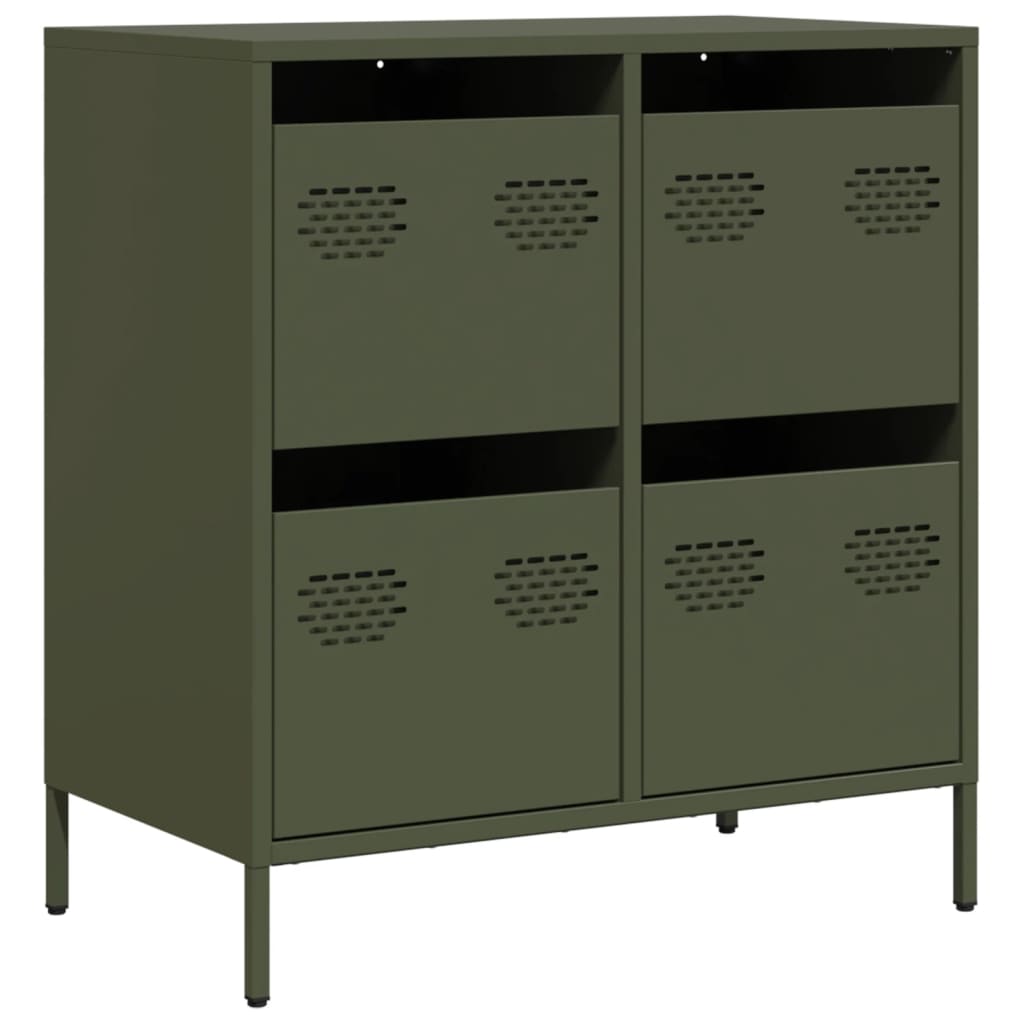 Sideboard Olive Green 68 X 39 X 73.5 Cm Cold Rolled Steel