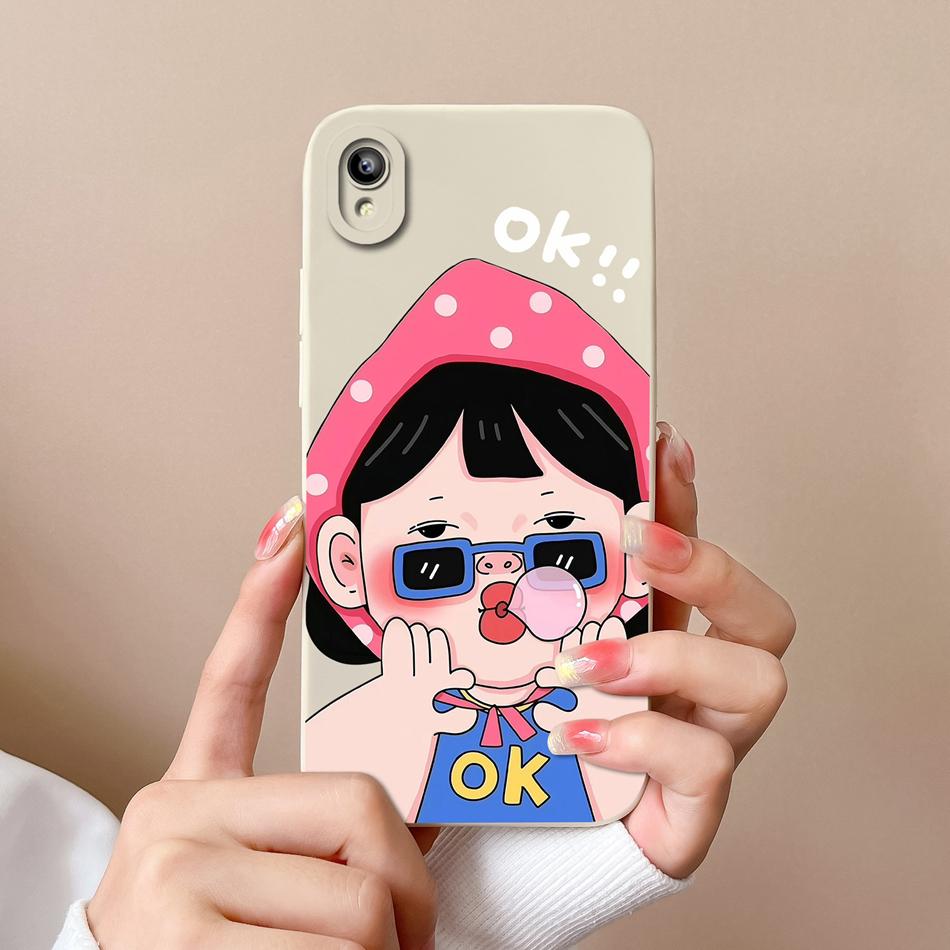 For Vivo Y93 Y93S Y91C Y91i Y90 Y1S Case Fashion Design Camera Protection Shockproof Back Cover Soft Liquid Silicone Phone Cases