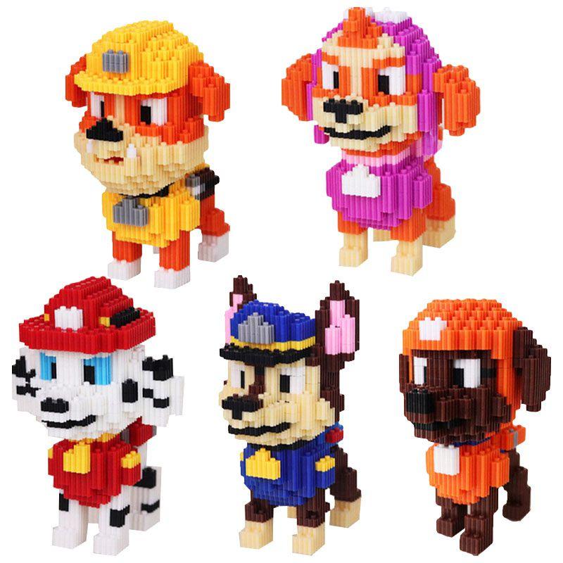 Paw Patrol Model Building Blocks For Decor And Collection Multiple Cute Styles Available