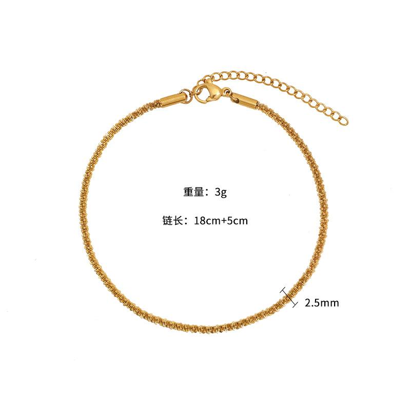 

Gold Geometric Plain Ring Bracelet Is Simple And Does Not Fade 316 Material Jewelry Women S Niche Titanium Steel
