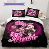 Ropa de Cama con Estampado Bratz, Juego de Colcha Funda de Edredón Funda de Almohada Regalo de Cumpleaños para el Hogar (1 * funda nórdica + 2 * fundas de almohada, sin núcleo)