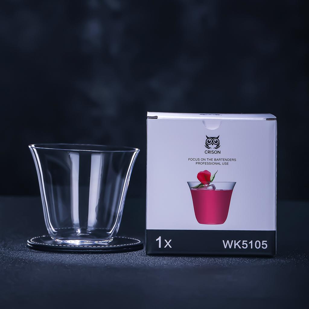 WK5105 CRISON Japanese Thin Crystal Glass cup/Whisky Cocktail drinkware/Old Fashioned Glass 280ml