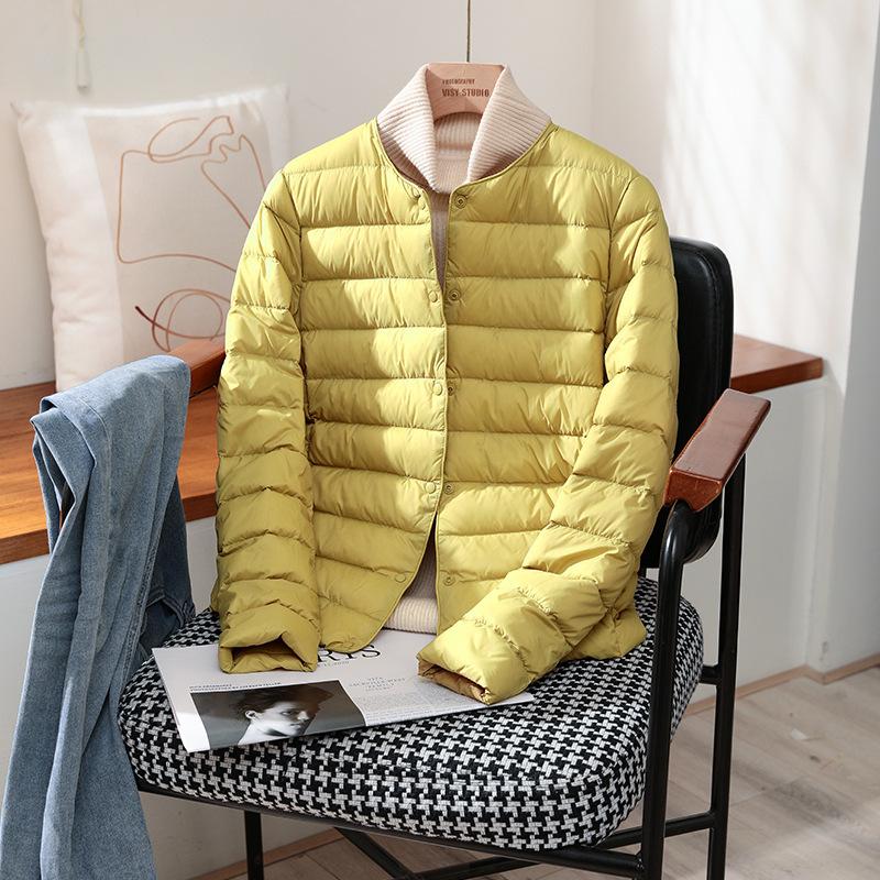 Autumn Winter Warm Women White Duck Down Slim Jackets Female Ultra Lightweight Packable Puffer Coats