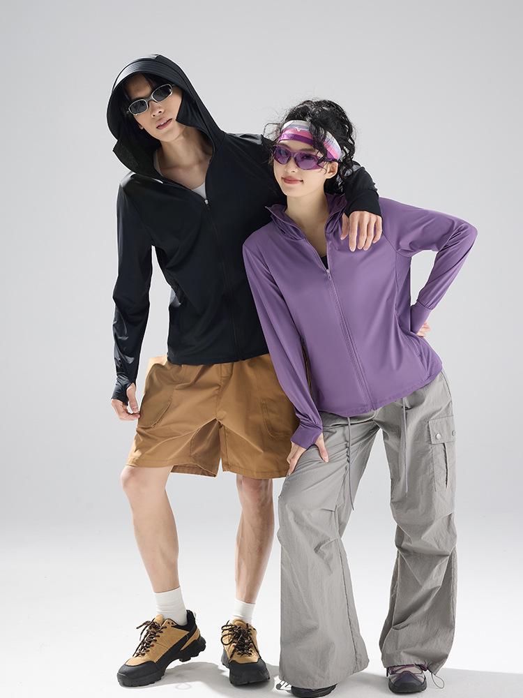 Couple's Ice Silk UV Protection Clothing - Ultra-thin, Breathable, Quick-drying, and Cooling Summer Wear.