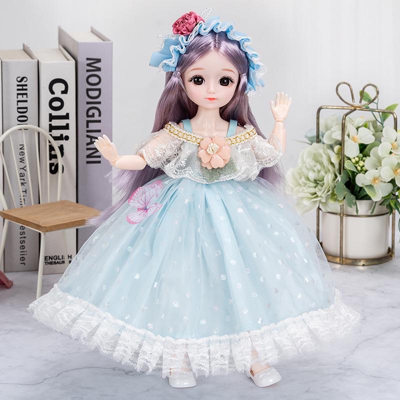 

30см 6-шарнирная кукла BJD принцесса с детским лицом - Идеальный подарок на день рождения для девочек 30cm Full Doll as Shown