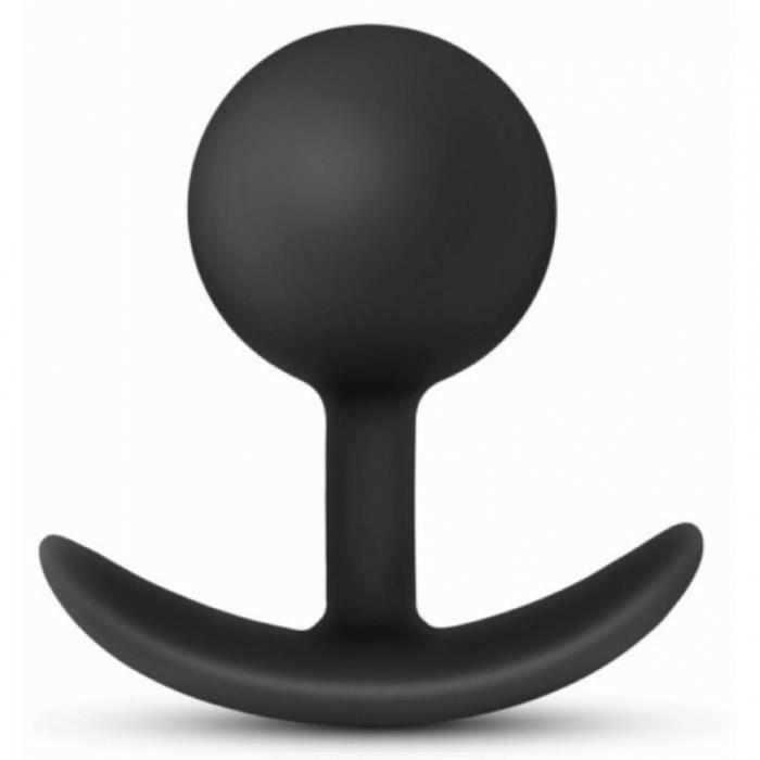 Plug Anal - HARNAIS - Vibra Ball - 7cm Longueur Insérable - 4.3cm Largeur - Silicone Noir
