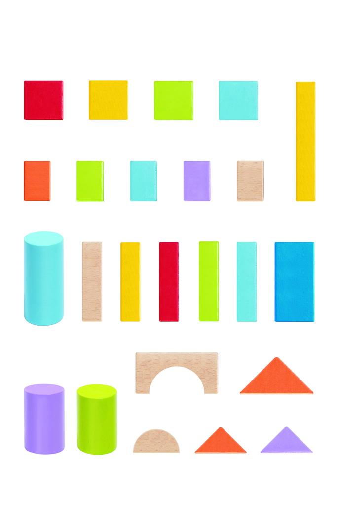 Hape Evropské barevné stavební kostky 101 E8247