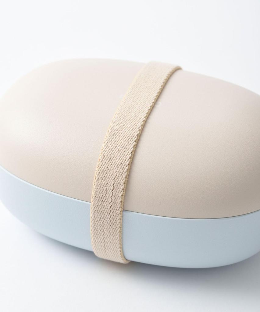 BRUNO Yamanaka Lacquer Two-Tone Lunch Box, Mayu, Single Tier, Dishwasher and Microwave Safe, Round, Gray, Size Not Available, RBHK014-GY