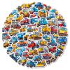 56PCS Cartoon Construction Engineering Vehicles Sticker DIY Decoration Waterproof Skateboard Notebook Graffiti Toy