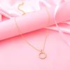 Estele Gold Plated Trendy Candy Pendant with Fancy White Crystals for Women