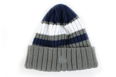 New Era Ribbed Border Knit Cap In Navy/Graphite