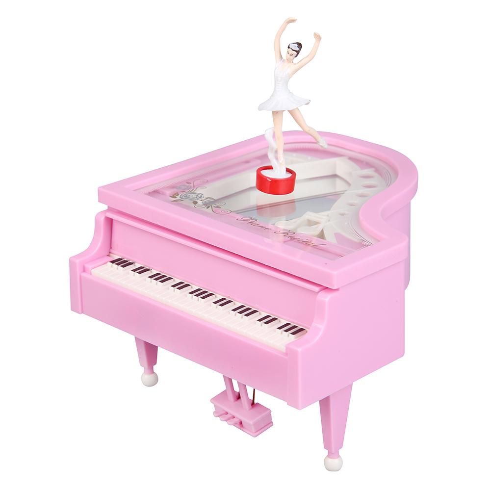 

Dancing Ballerina Clockwork Musical Boxes Romantic Classic Desktop Decorations Creative Eco-friendly for Birthday Wedding Gift розовый