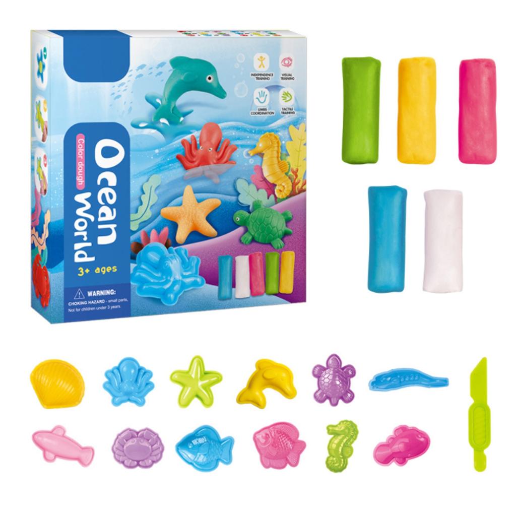 Vegetable Dinosaur Hamburger Animal Soft Plasticine Craft Toy with Tools