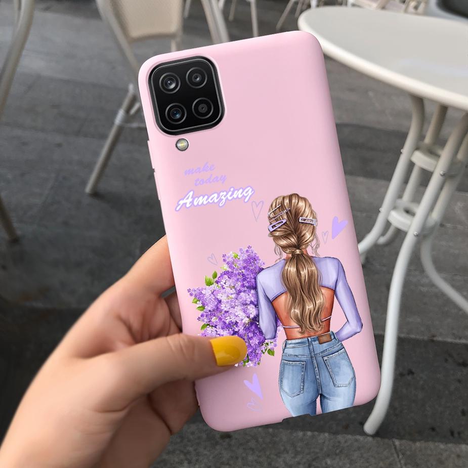 Für Samsung Galaxy A12 Hülle M12 F12 Cue Süßigkeiten Bemalte Abdeckung Weiche Silikon Handyhülle Für Samsung A12 M 12 GalaxyA12 Coque Bumper